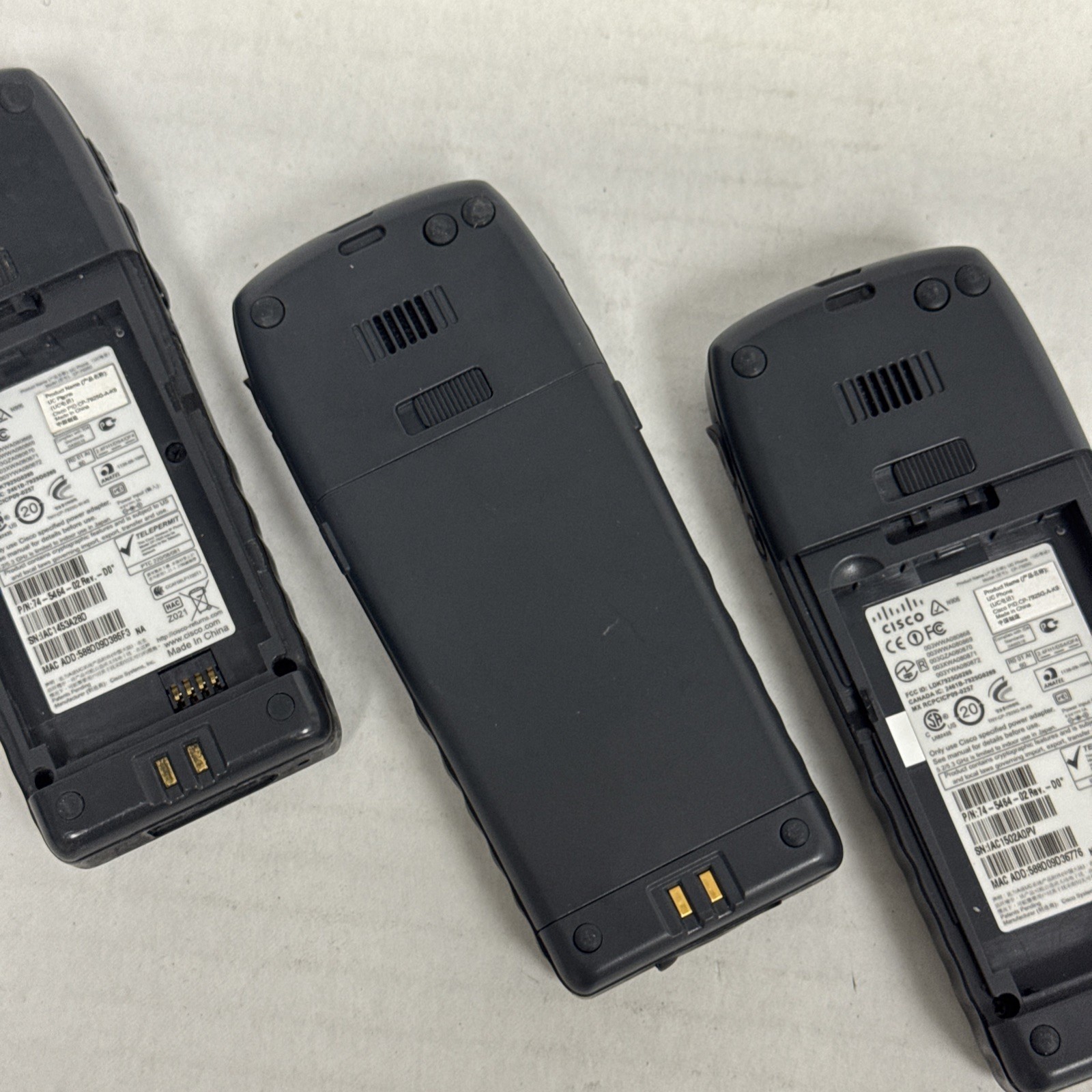Lot of 3 Cisco 7925G Unified Wireless IP Phones – CP-7925G-A-K9 – Used