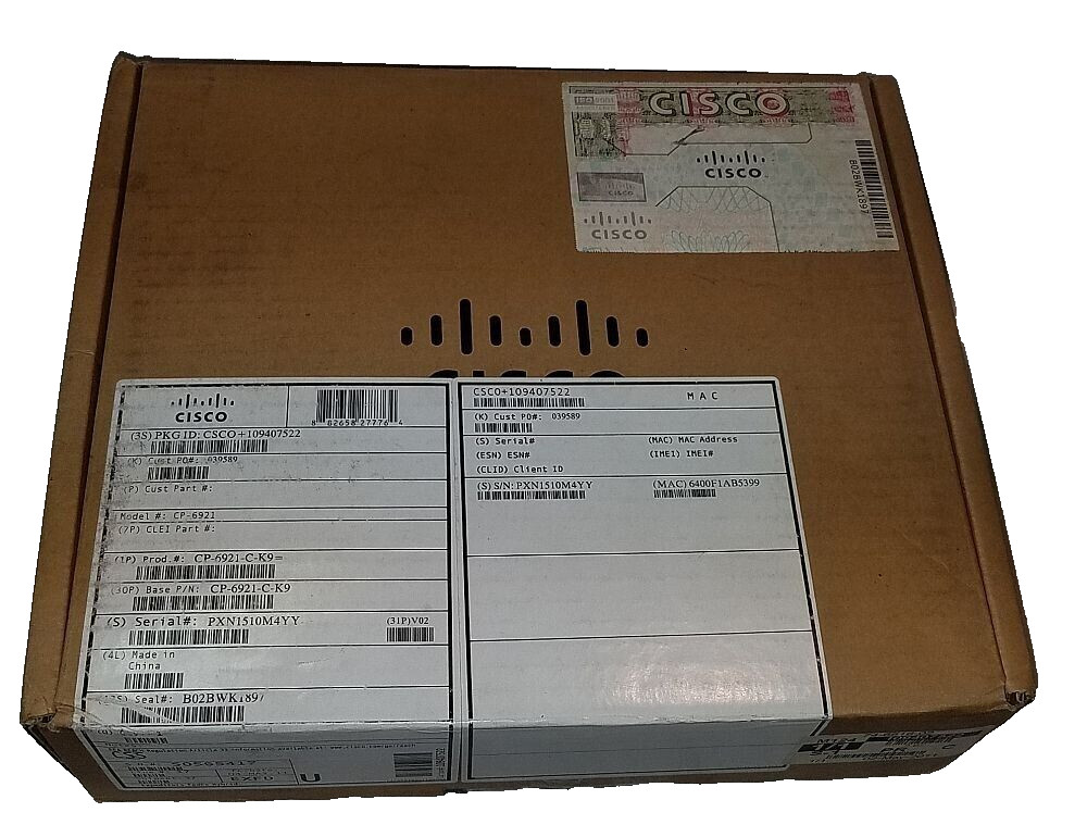 Cisco 6921-C-K9 IP Phone w/ Handset NEW OPEN BOX