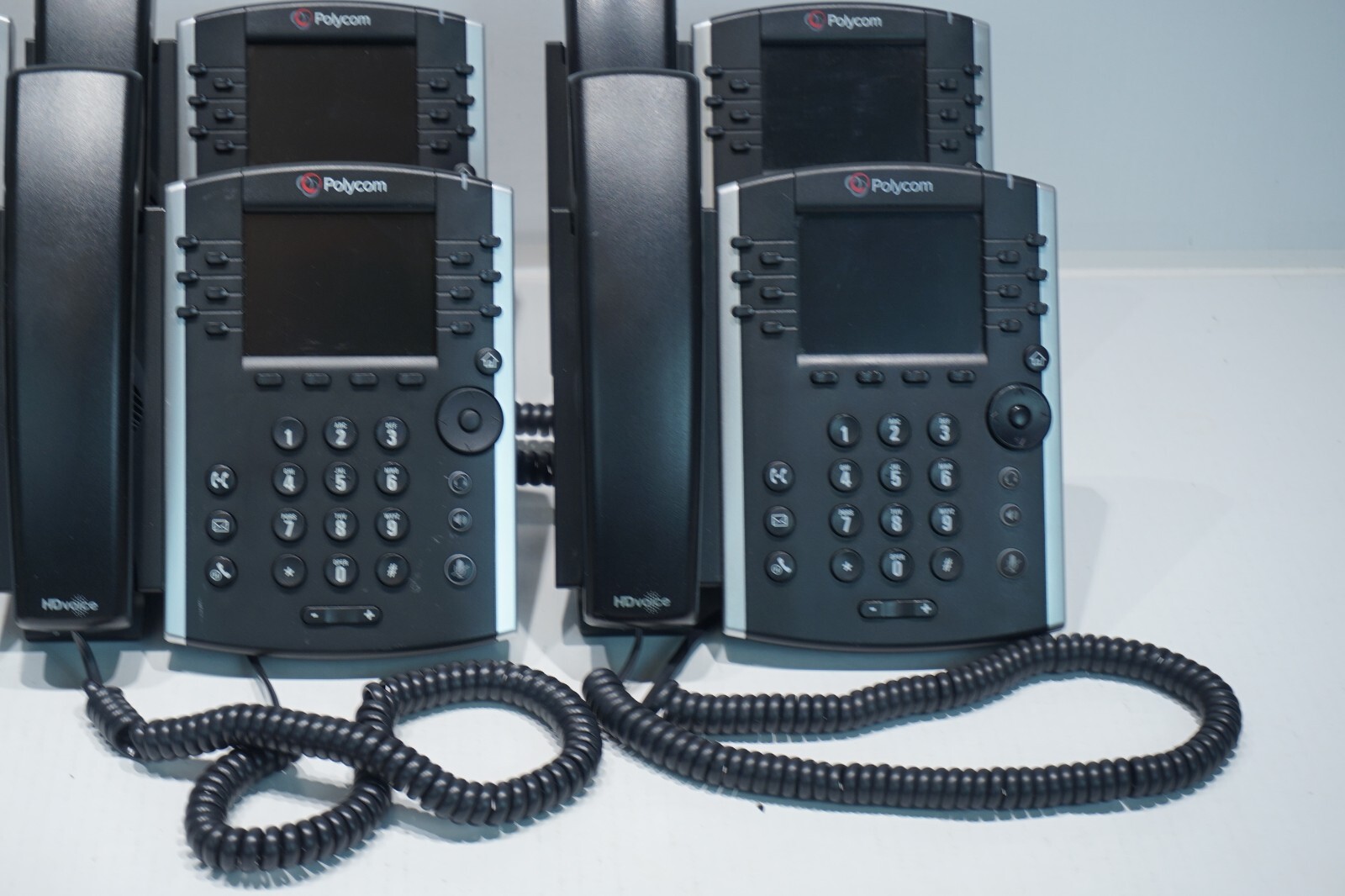 8 POLYCOM VVX-310 12-LINE COLOR VOIP GIGABIT PoE DESKTOP BUSINESS TELEPHONES