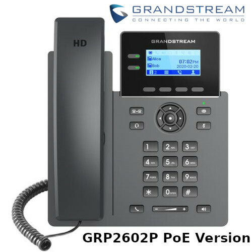 Grandstream GRP2602P 2-Line 4 SIP Accounts Office Phone PoE Version – No P/S
