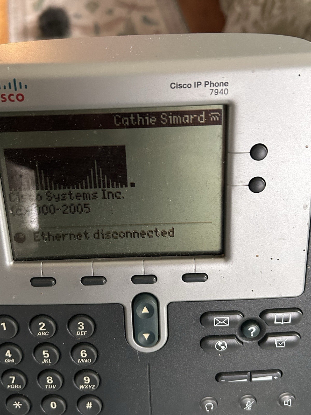 Cisco IP Phone 7940 VoIP Business 2-Line Speakerphone PoE Ethernet