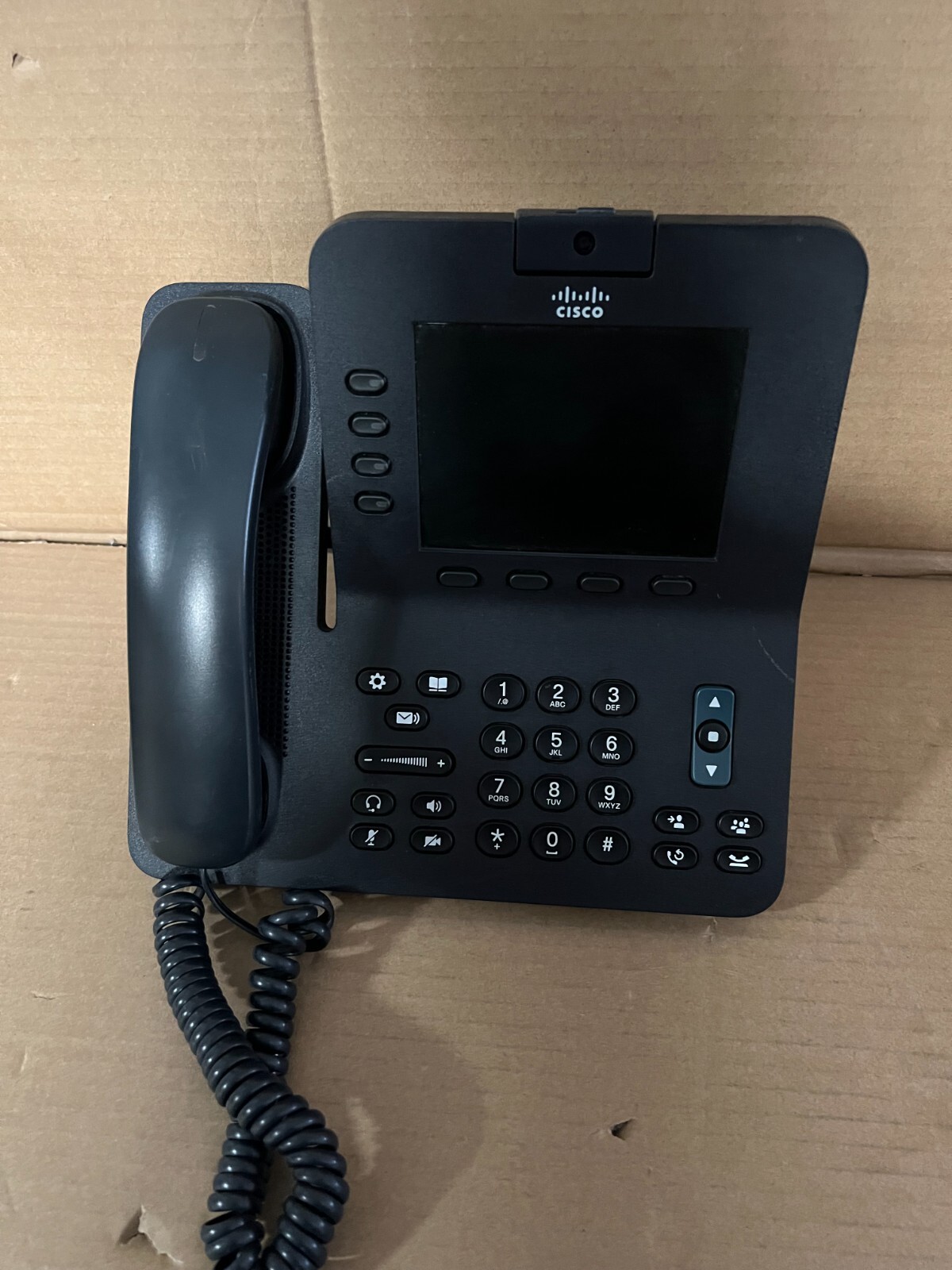 Cisco CP-8945- IP Video Conference Phone w/ Stand Handset Cable