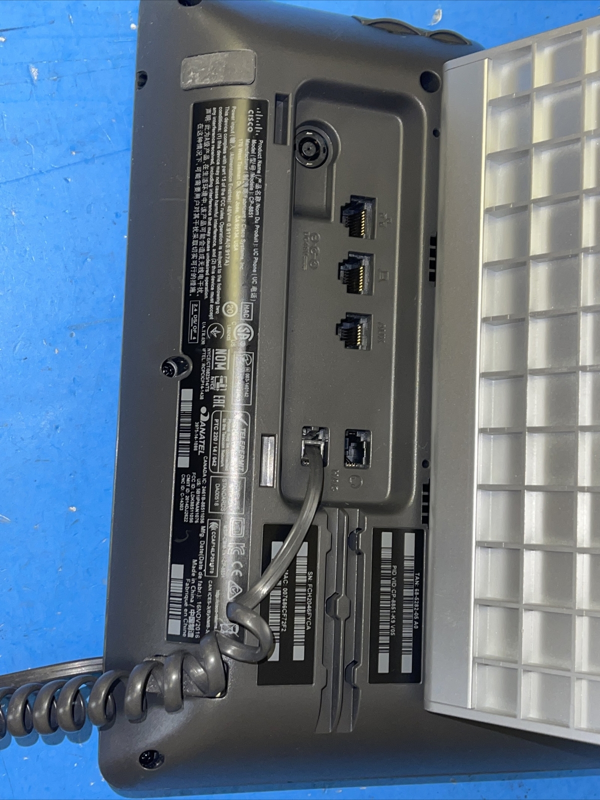 Cisco CP-8851 Wall Mountable IP UC Phone