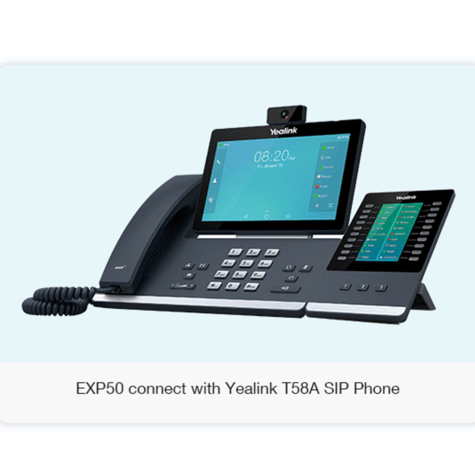 Yealink EXP50 Color-Screen Key Expansion Module T53 T54 T56 T57 T58 VoIP Phone