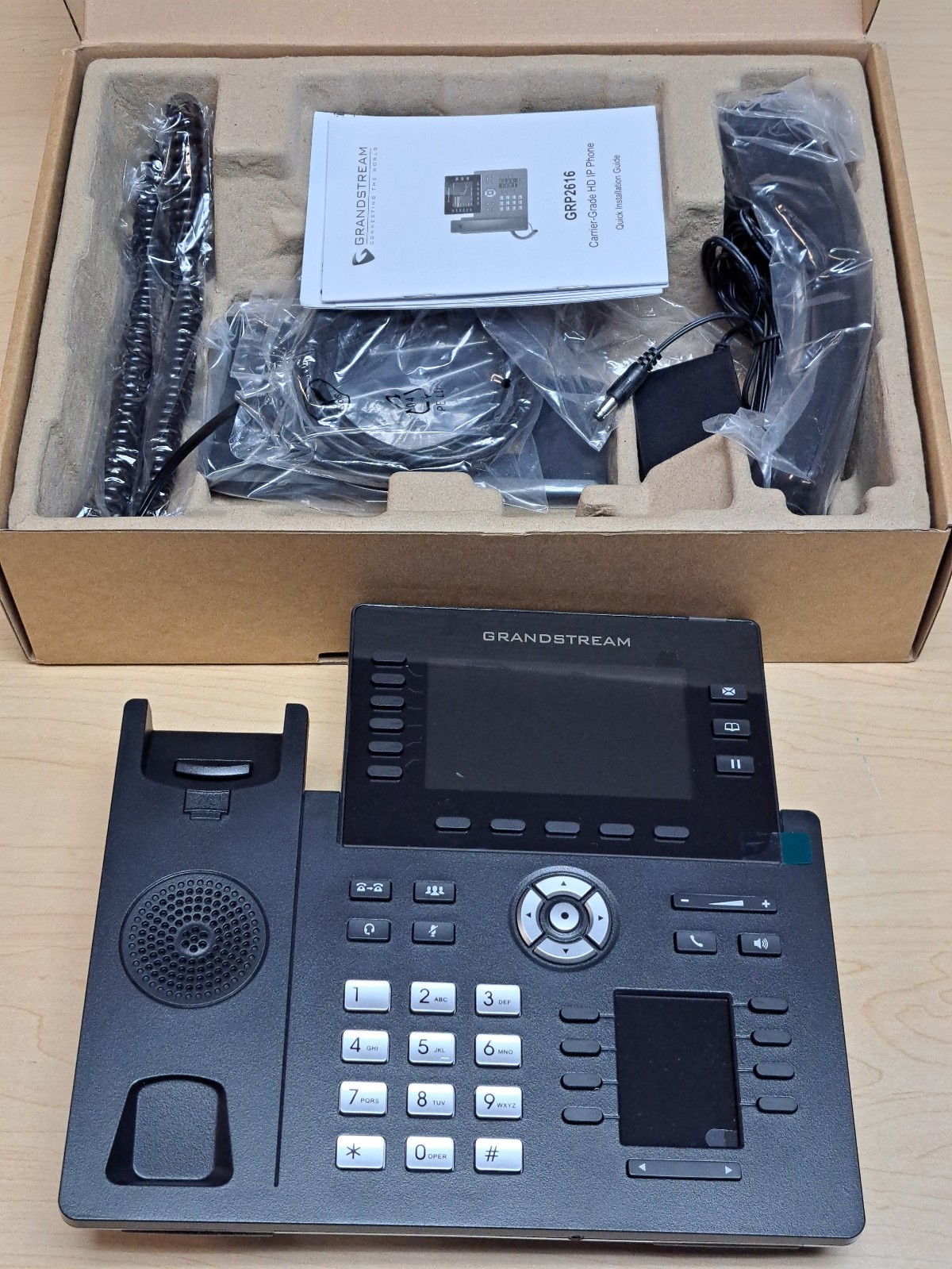 Grandstream GRP2616 6-Line Executive Gigabit IP Phone Color Display Wi-Fi BT