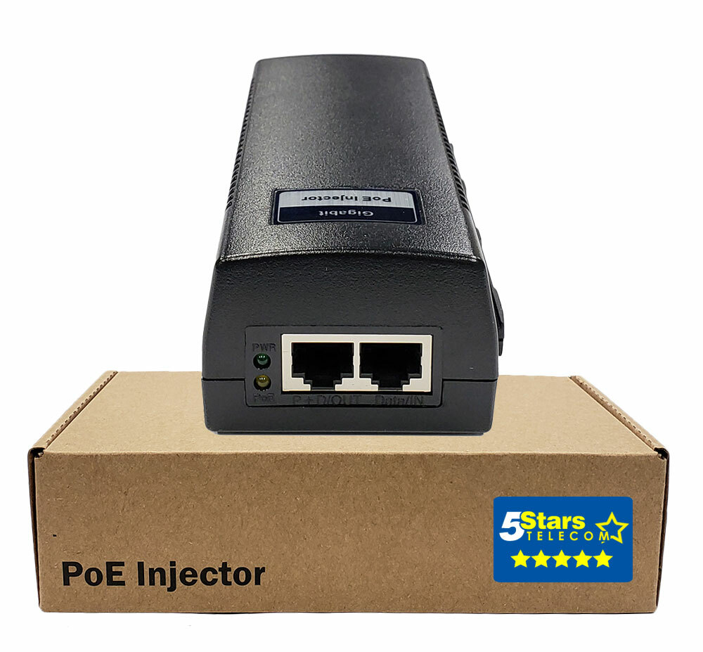 BV Tech Single-Port Gigabit PoE+ Injector (POE-I100G-LITE) – Brand New