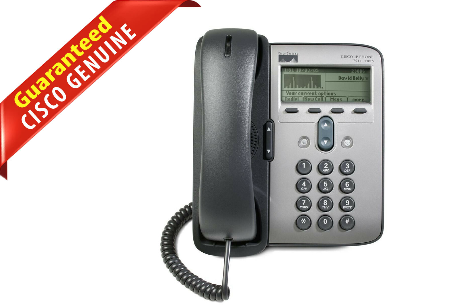 Cisco Polycom CP-7905G 74-3092-05 IP Business Phone Silver Corded Accessories