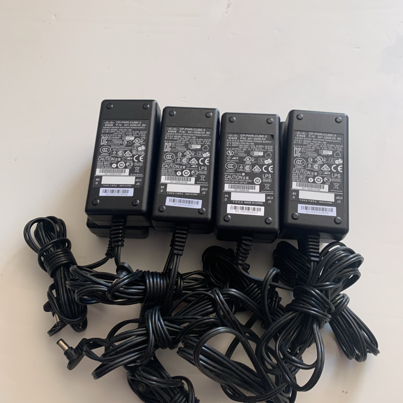 (LOT of 9) Cisco IP Phone AC Power Adapters CP-PWR-CUBE-3 341-026-03