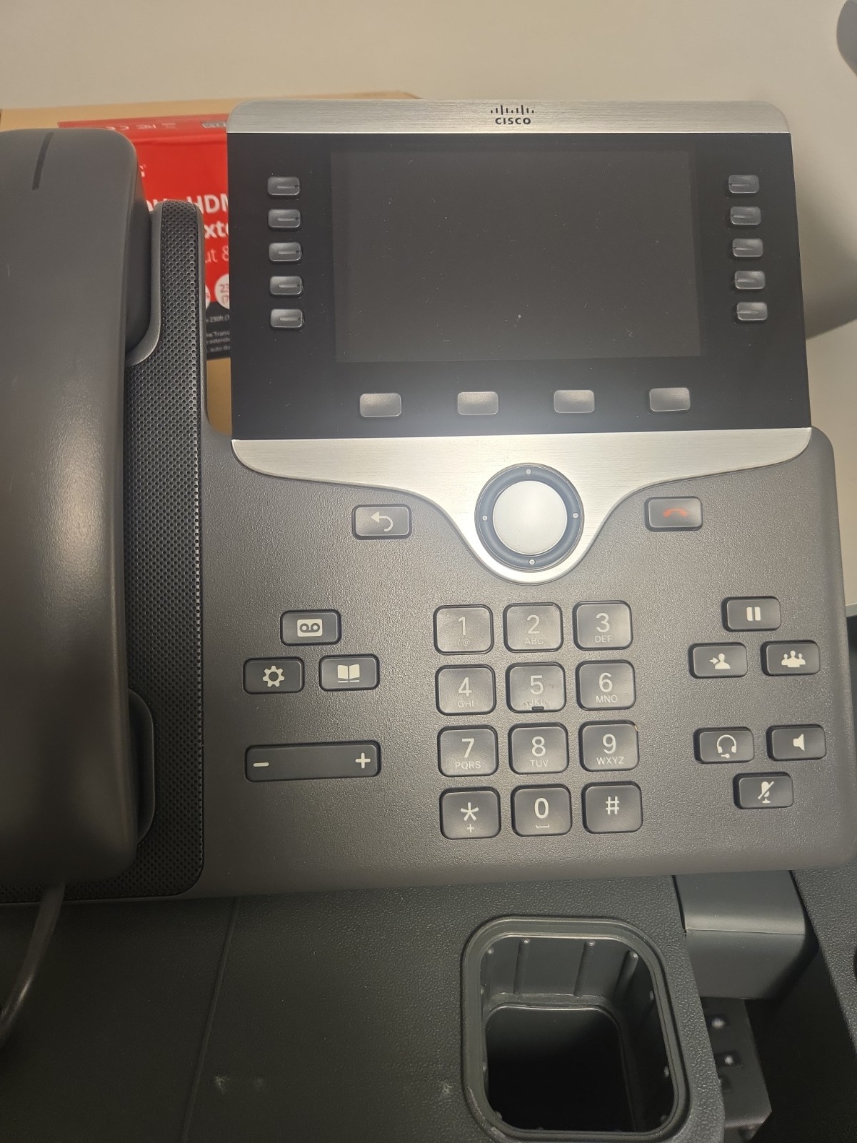 Pre-Owned Cisco CP 8811 VoIP Phone with Handset and Stand – Charcoal