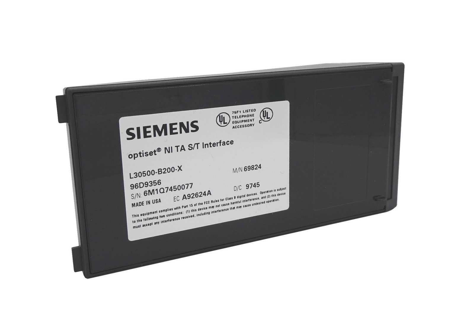 Siemens Optiset NI TA S/T Interface TAPI L30500-B200-X 96D9356 69824