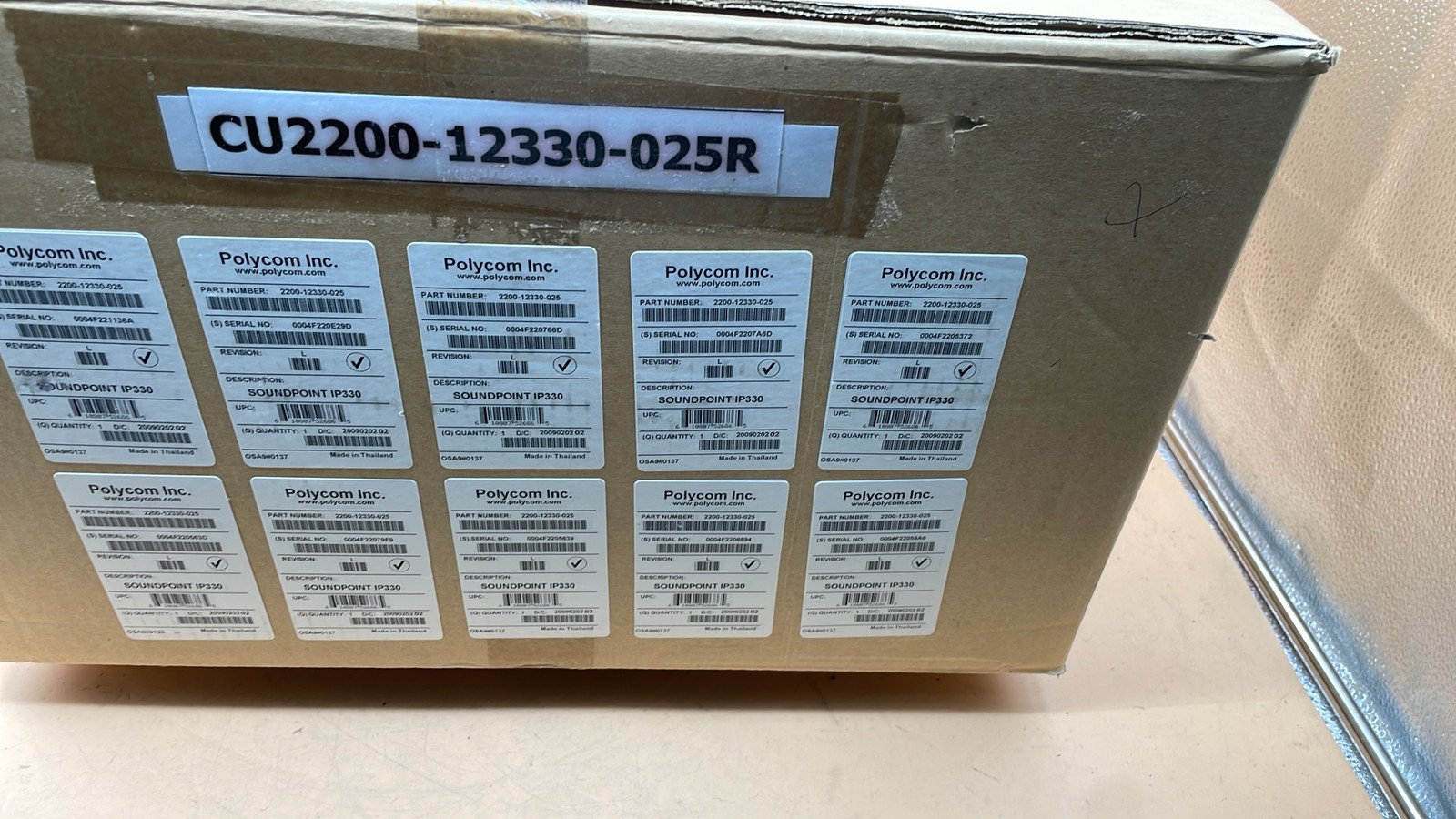 Polycom SoundPoint IP 330 Business Desk Telephone System Units Lot of 10