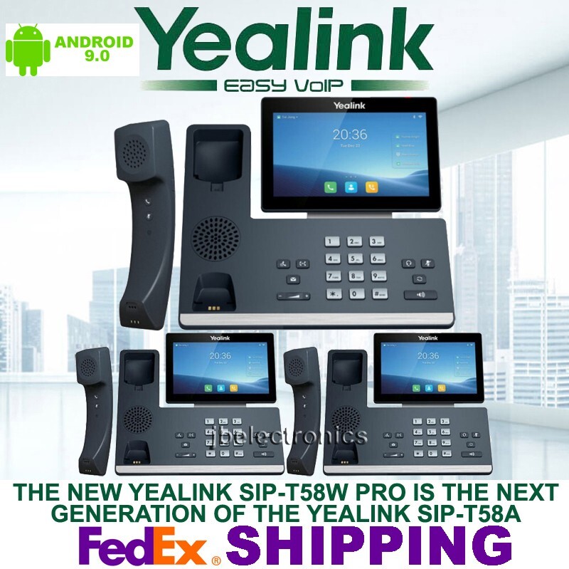 YEALINK SIP-T58W PRO IP PHONE WIFI BLUETOOTH ANDROID – 3 PHONES