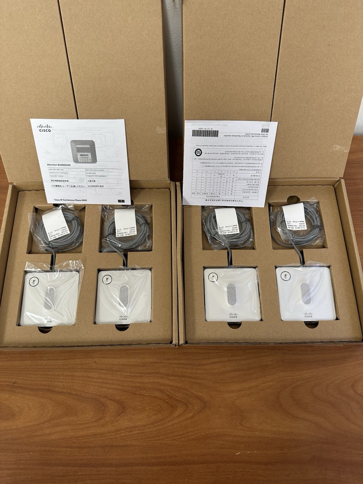 Lot of 2 New Open-Box Cisco CP-8832-MIC-WIRED Cisco 8832 Microphone Kit