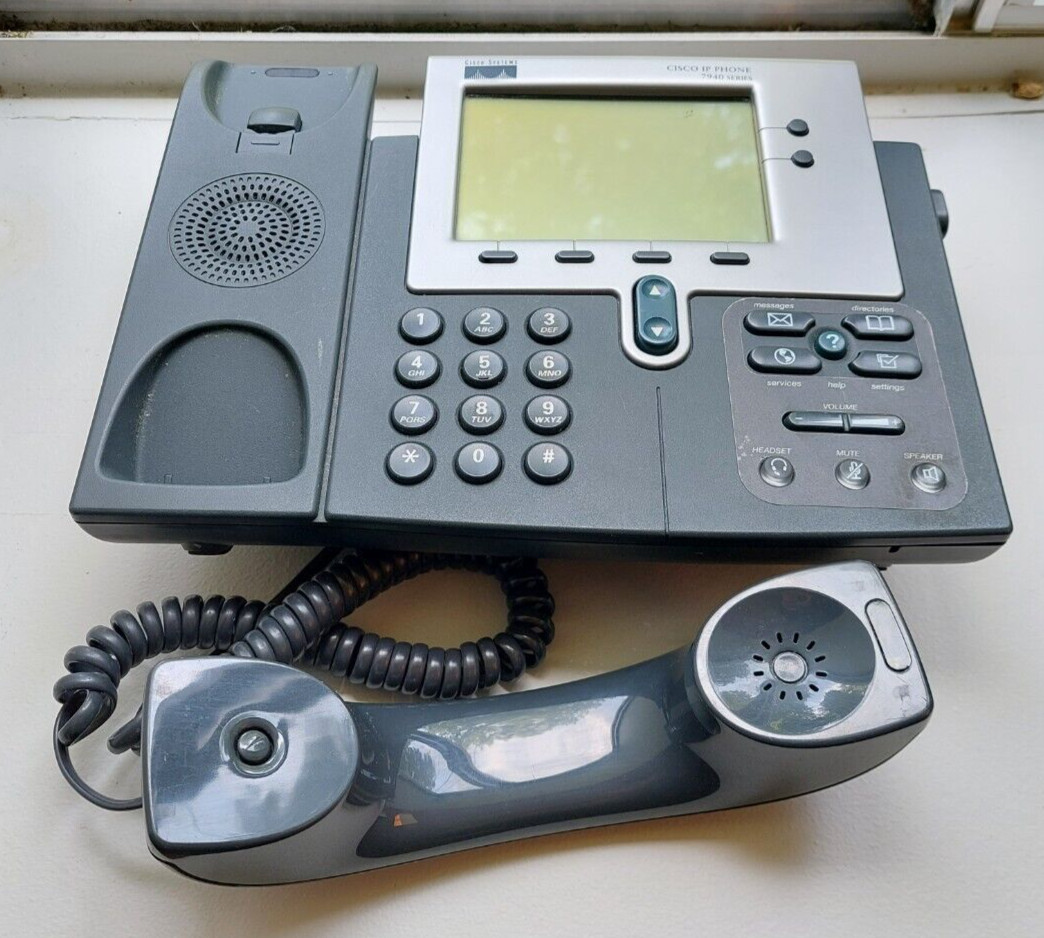 Cisco CP-7940G Unified VoIP IP Phone w/Speakerphone & Handset NO ADAPTER