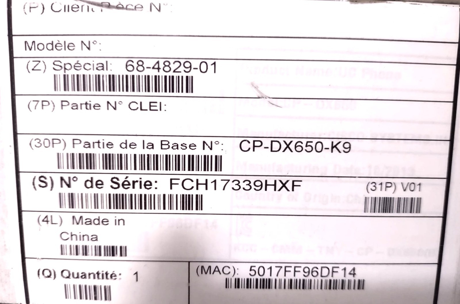 Lot of 2 NEW Genuine Cisco DX650 IP Video VoIP SIP Phone
