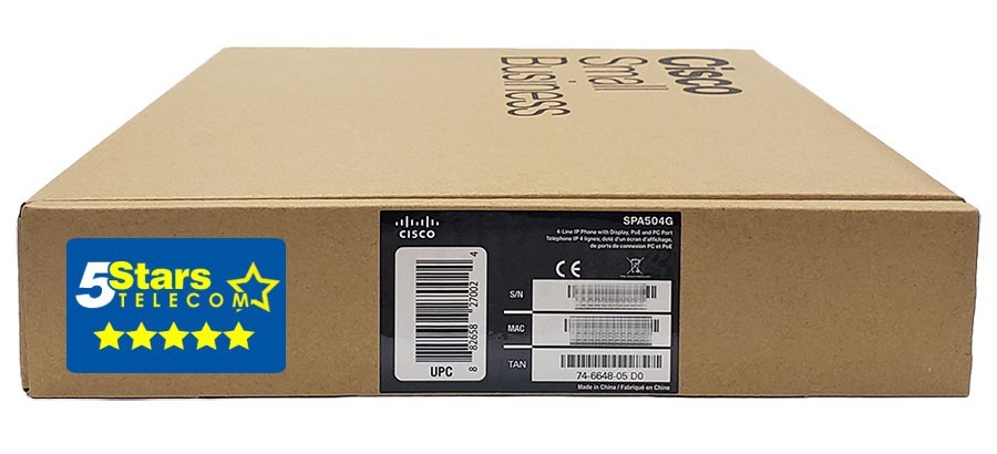 Cisco SPA504G 4-Line IP Phone – Brand New, 1 Year Warranty