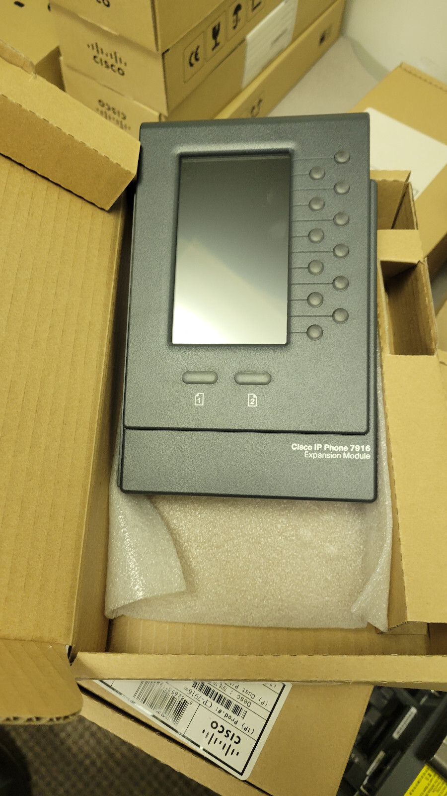 NEW – Cisco CP-SINGLEFOOTSTAND= with Cisco 7916 Sidecard for Cisco 7945 & 7965’s