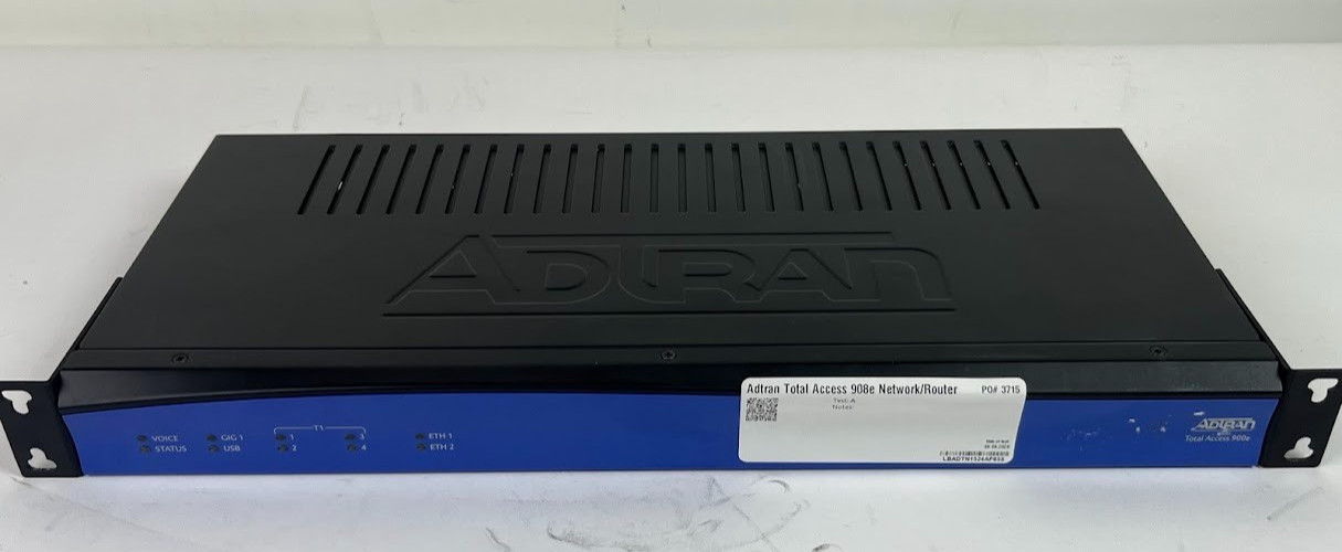 ADTRAN Total Access 908e 8-Port FXS VoIP Gateway Router 4x T1 Rackmount