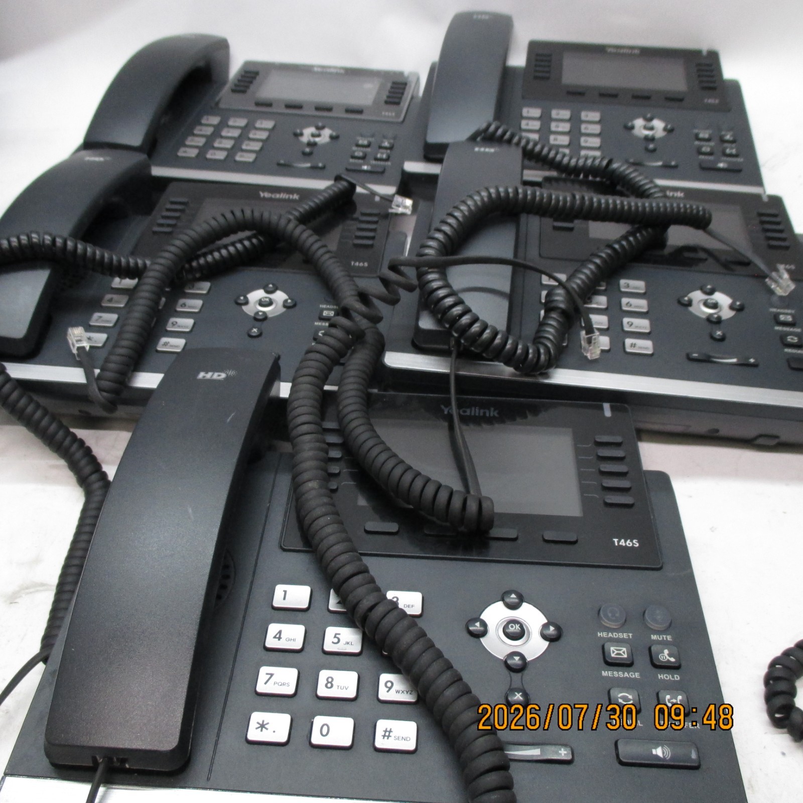 LOT-5 Yealink SIP-T46S ULTRA-ELEGANT GIGABIT IP DESK PHONE T5-D15