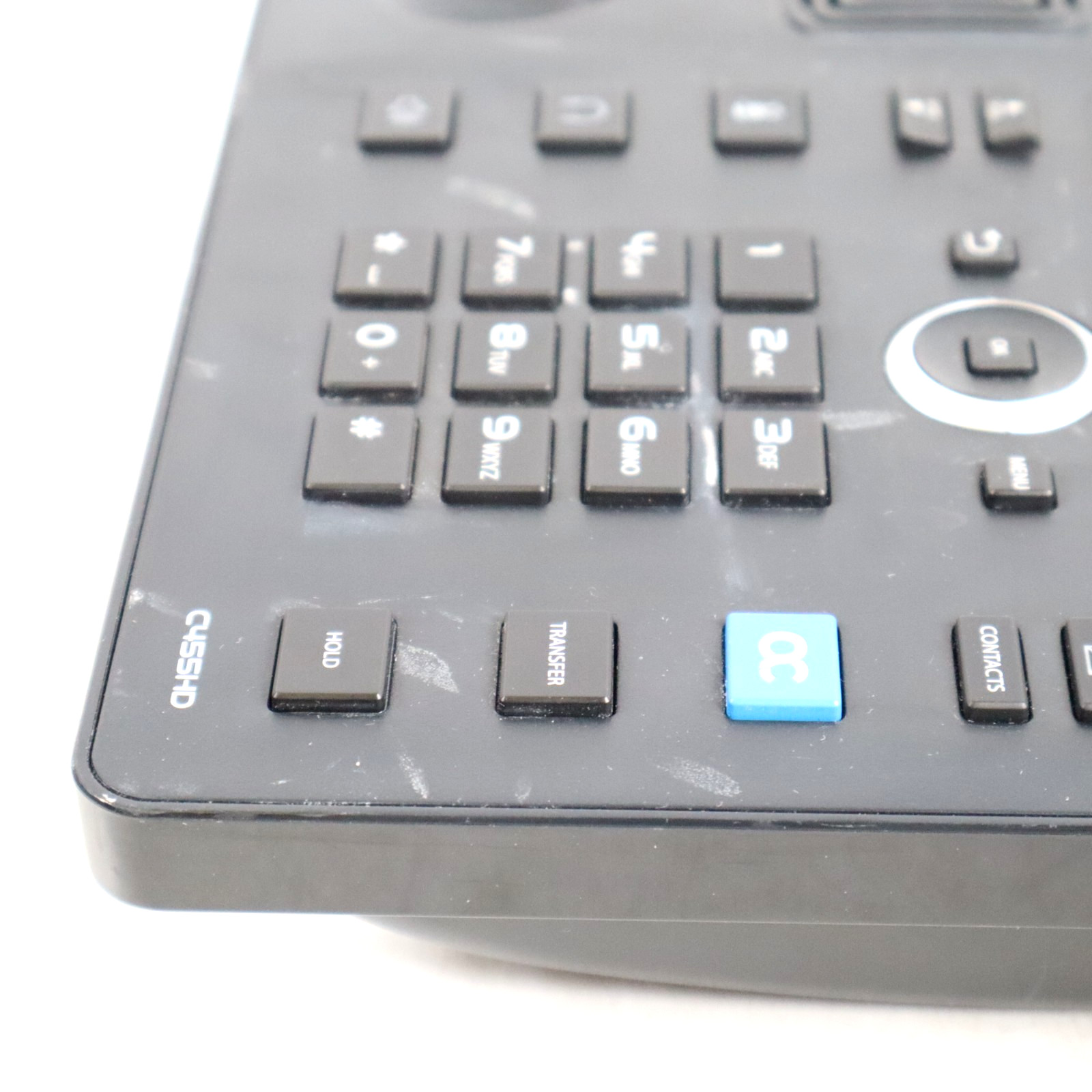BASE ONLY, SCRATCHES – AudioCodes C455HD IP Phone Black BASE, WORKS WITH TEAMS