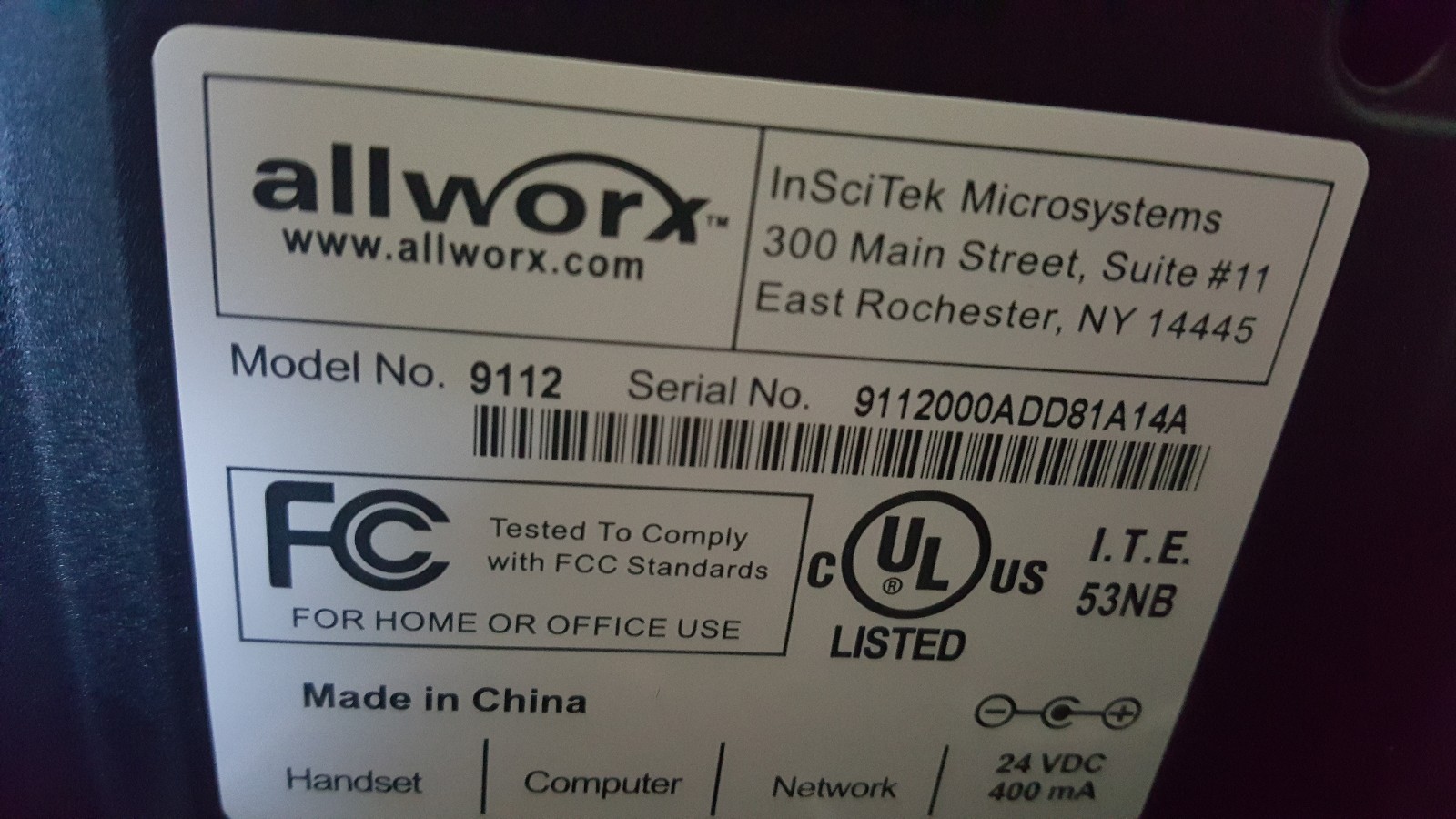 Allworx 9212 VoIP IP Business Phone – Includes power supply