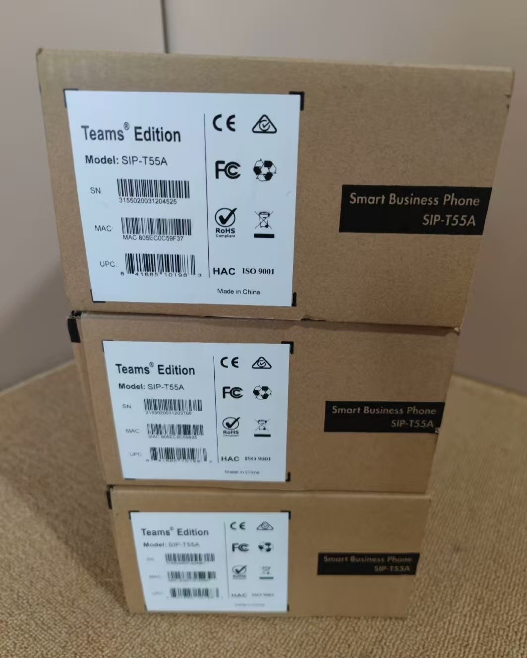 Yealink SIP-T55A Teams Edition 4.3″ Touchscreen IP PhoneDual Port PoE New Sealed