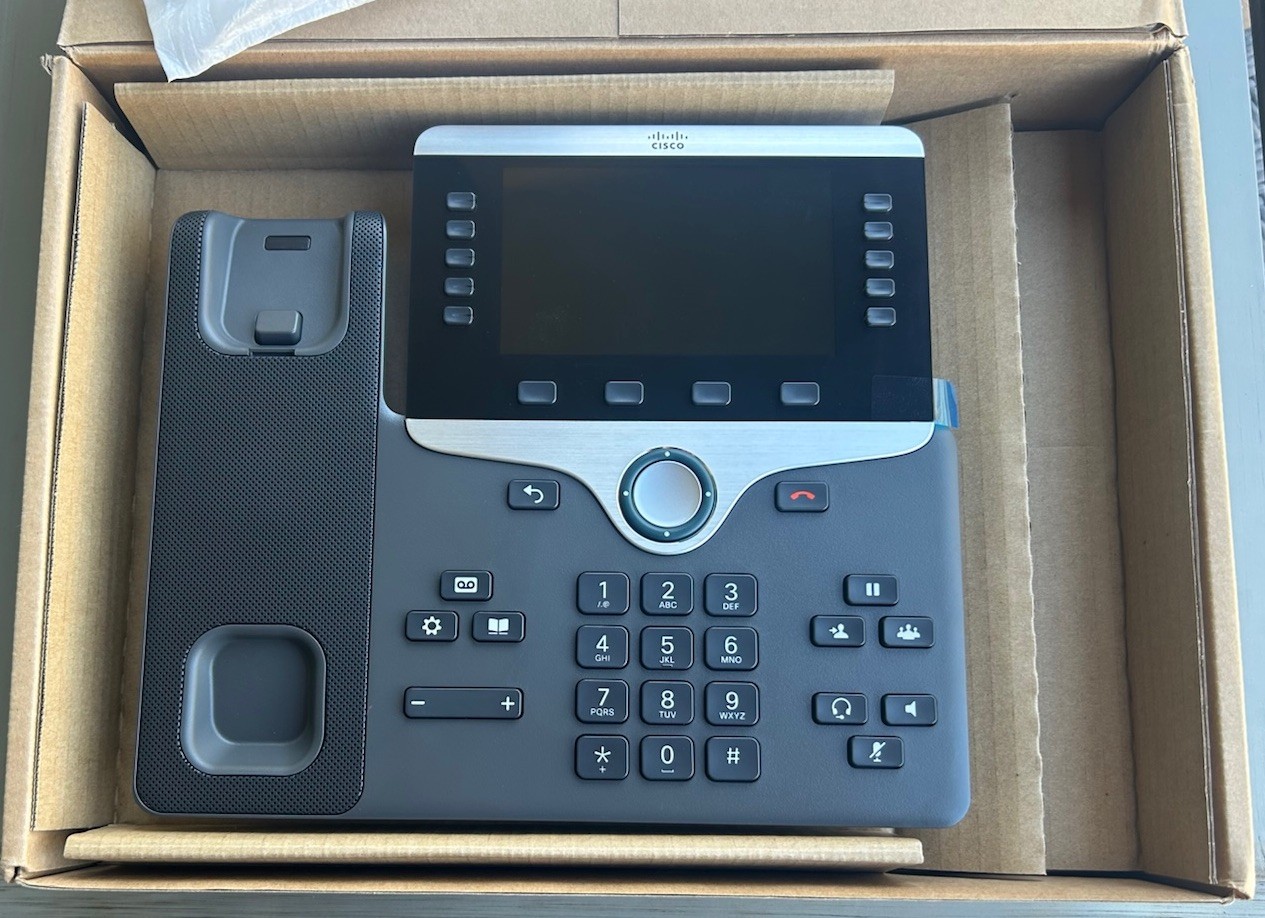 New Open Box Cisco CP-8851 Wall Mountable IP Phone With Cords and Handset