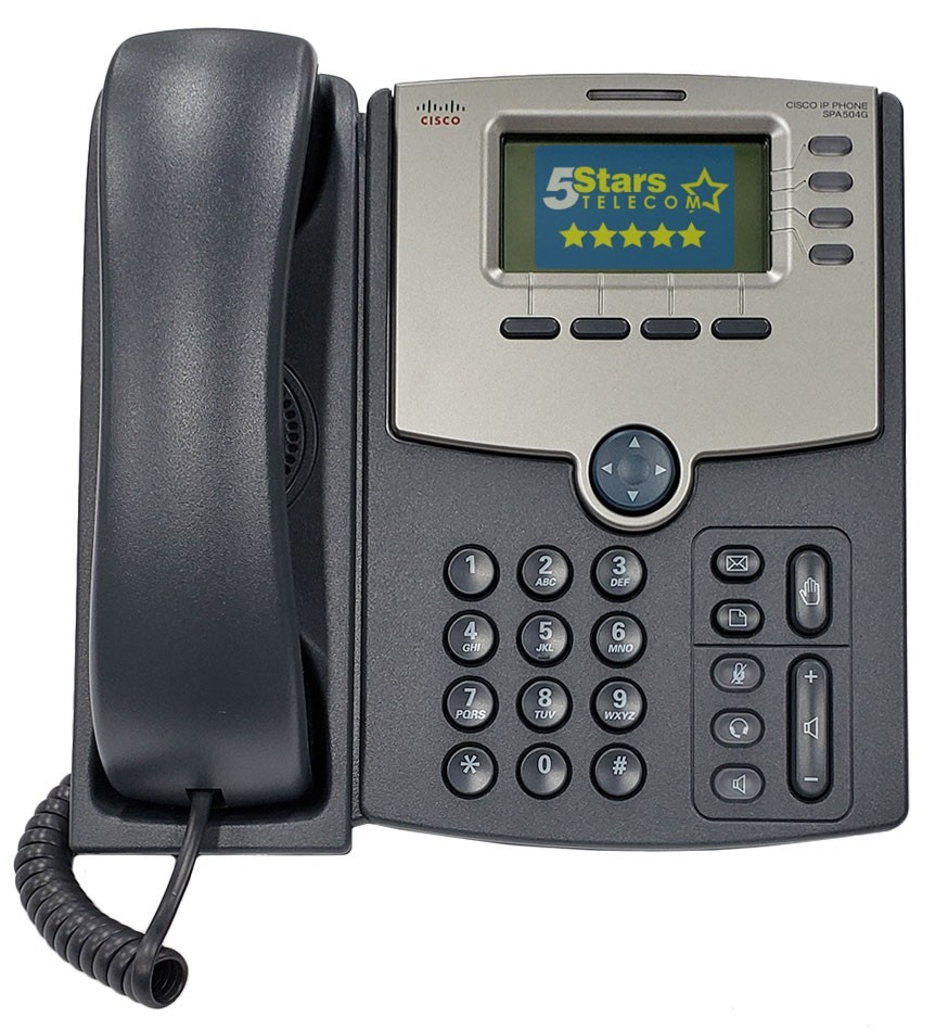Cisco SPA504G 4-Line IP Phone – Brand New, 1 Year Warranty