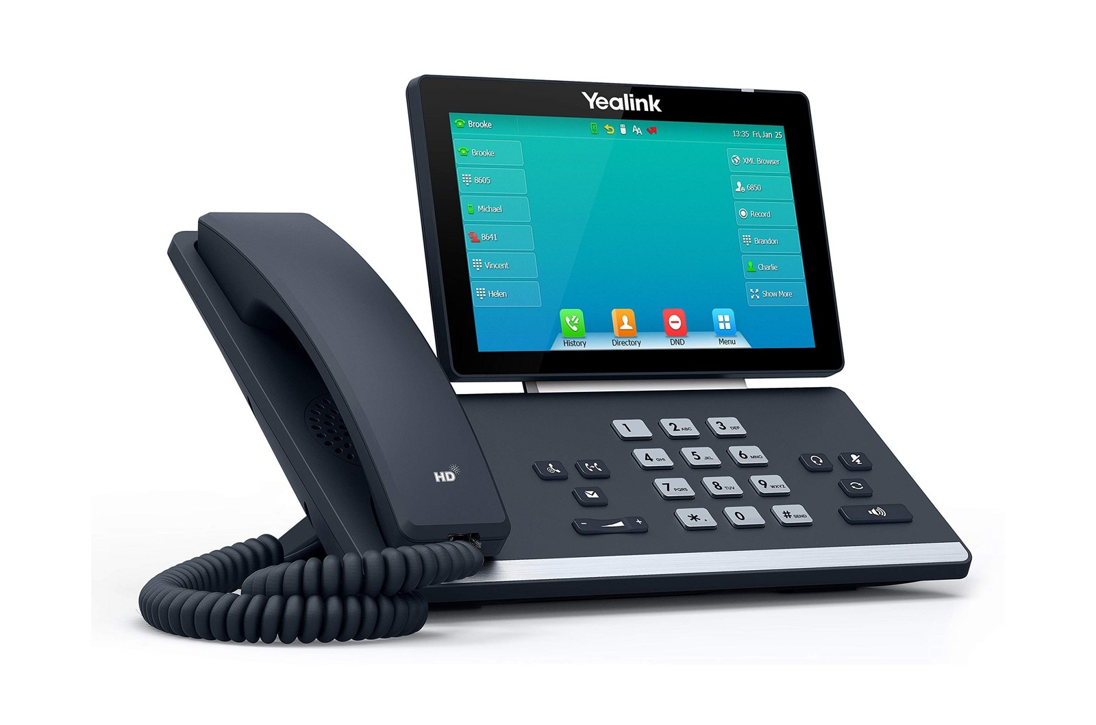 Yealink T57W IP Phone, 16 VoIP Accounts. 7-Inch Adjustable Color Touch Screen…