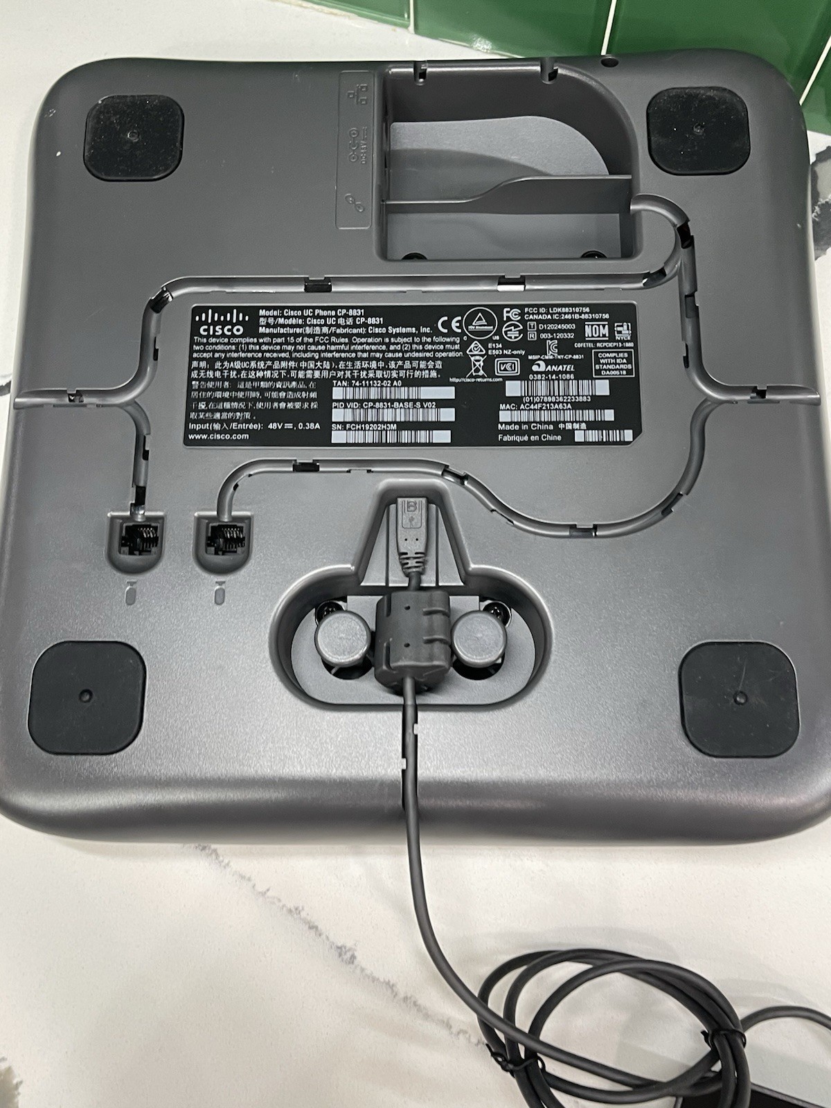 CISCO CP-8831 UNIFIED IP CONFERENCE PHONE w/ DCU Control Pad