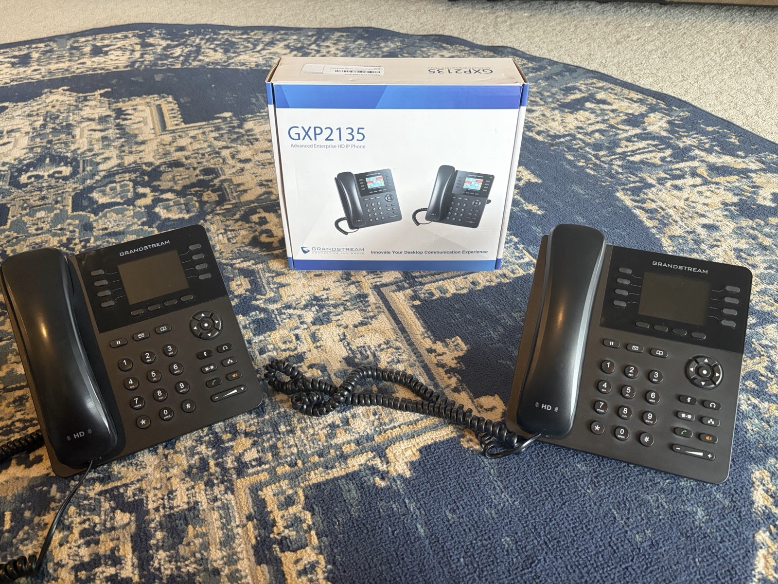 Grandstream GXP2135 Advanced Enterprise HD IP Phones Set Of 3, Black