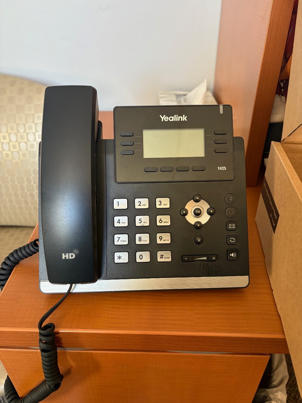 13 Used Yealink SIP-T42S Corded IP Phones in Black
