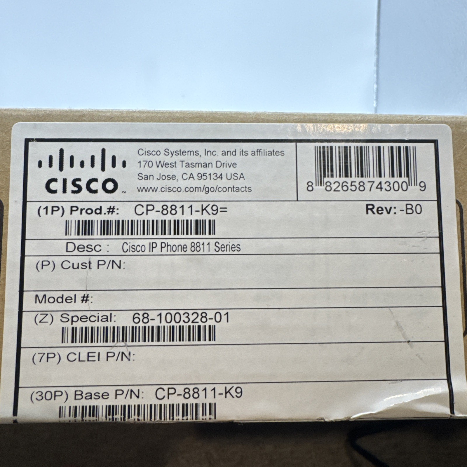 CISCO CP-8811-K9 VoIP Phone Brand New NIB
