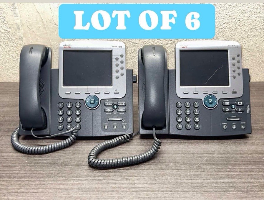 *LOT OF 6* CISCO CP-7975G VOIP IP OFFICE PHONES #D826