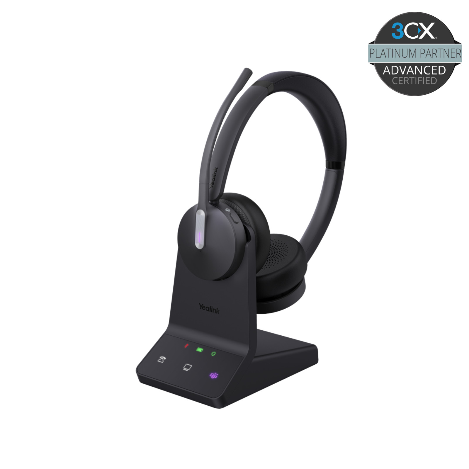Yealink Universal WH64 Dual DECT Cordless Headset w/Base Station – 3CX Approved