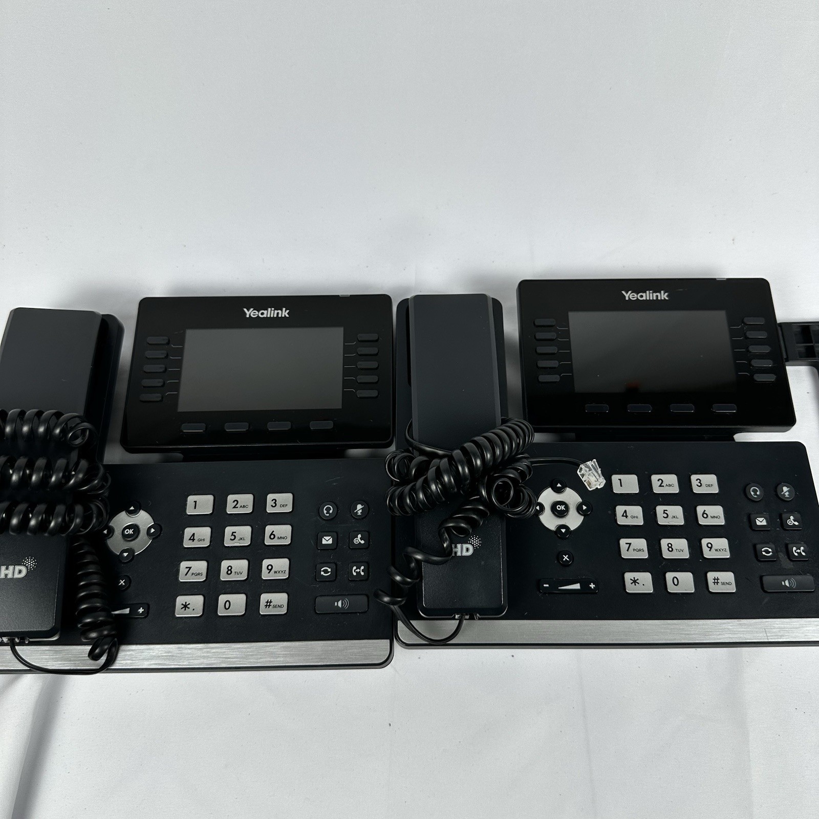 Lot Of 2 Yealink SIP-T54W 16 Business IP Phone POE Bluetooth Handset And Stand