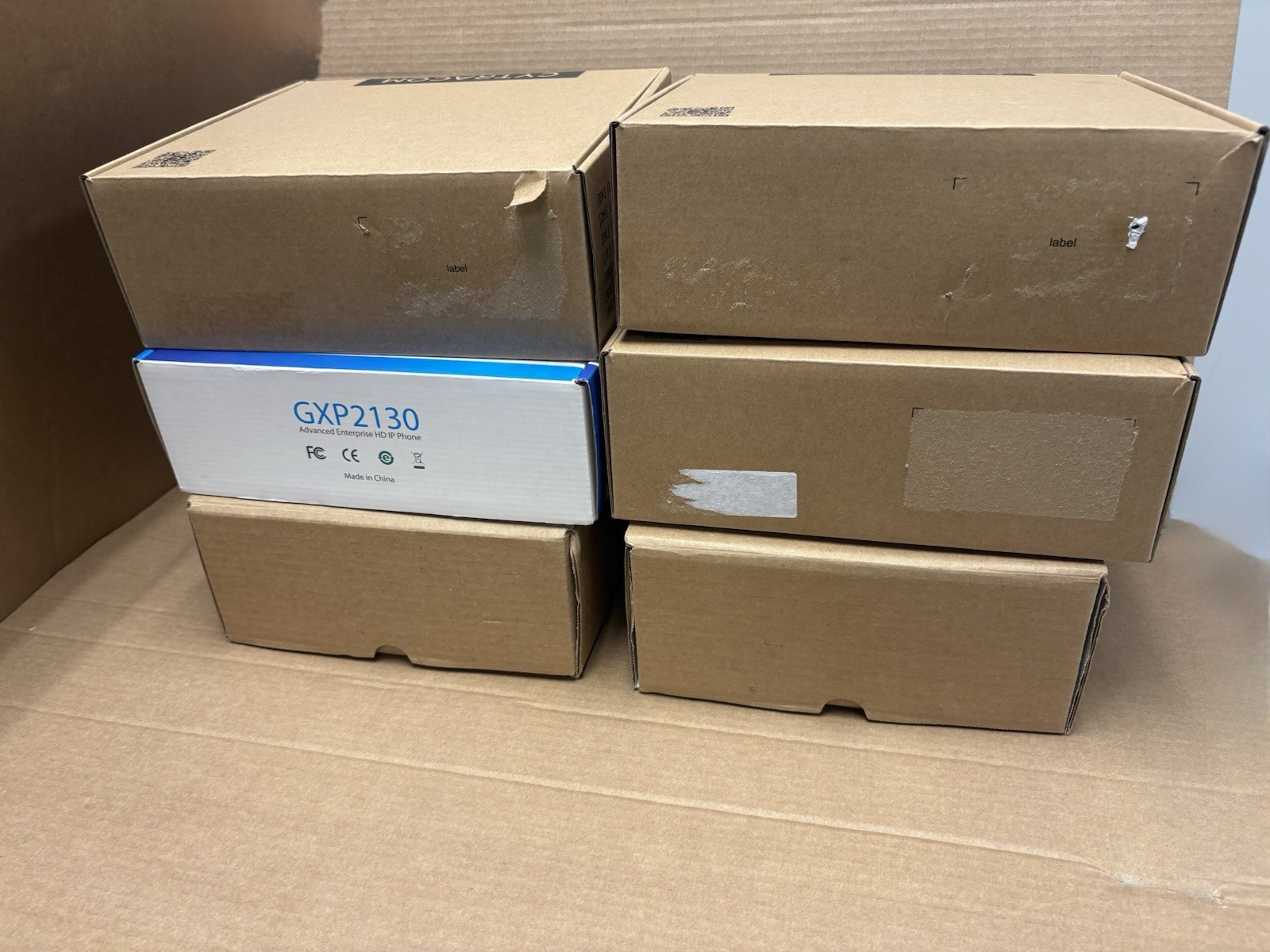6 Grandstream GXP2130 V2 Business VoIP Phones Used TESTED You Get 6! In USA!