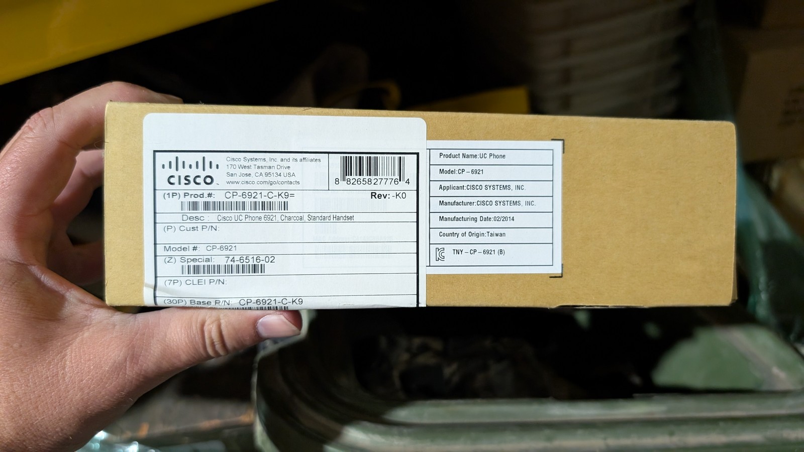 Cisco UC Phone 6921 Standard Handset CP-6921-C-K9 New Sealed VoIP System