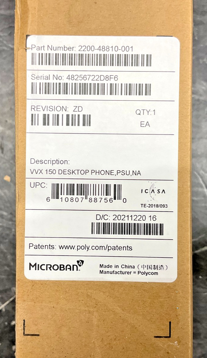 Polycom VVX 150 VoIP Phone 2200-48810-001 ✅❤️️✅❤️️✅ NEW OPEN BOX