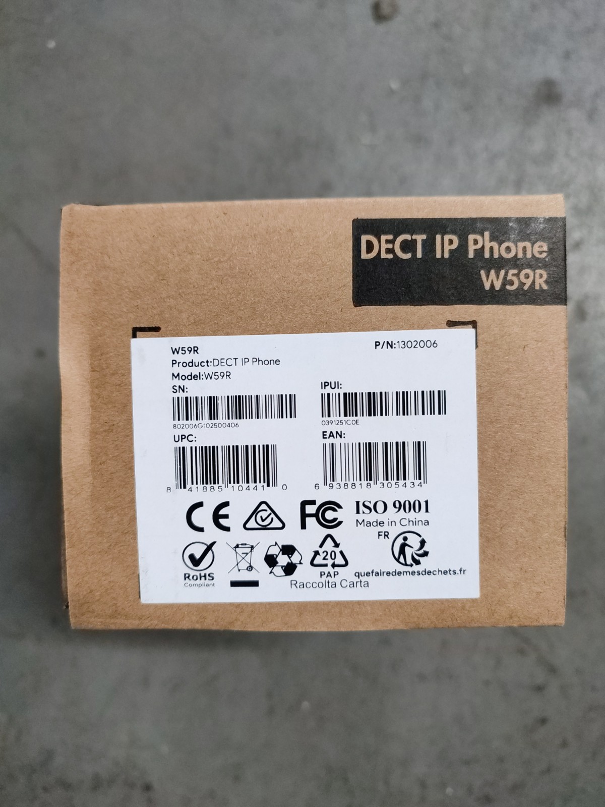 Yealink W59R Rugged DECT Cordless Handset