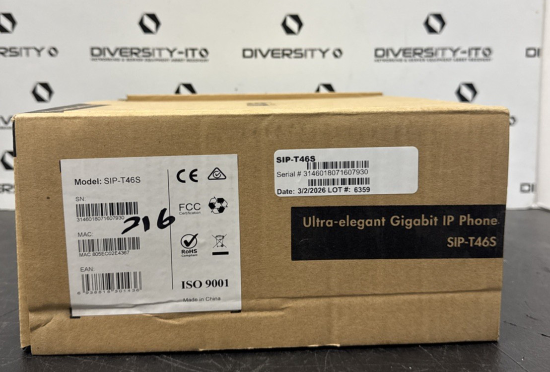 Yealink Ultra-elegant Gigabit IP Phone SIP-T46S lot of 4