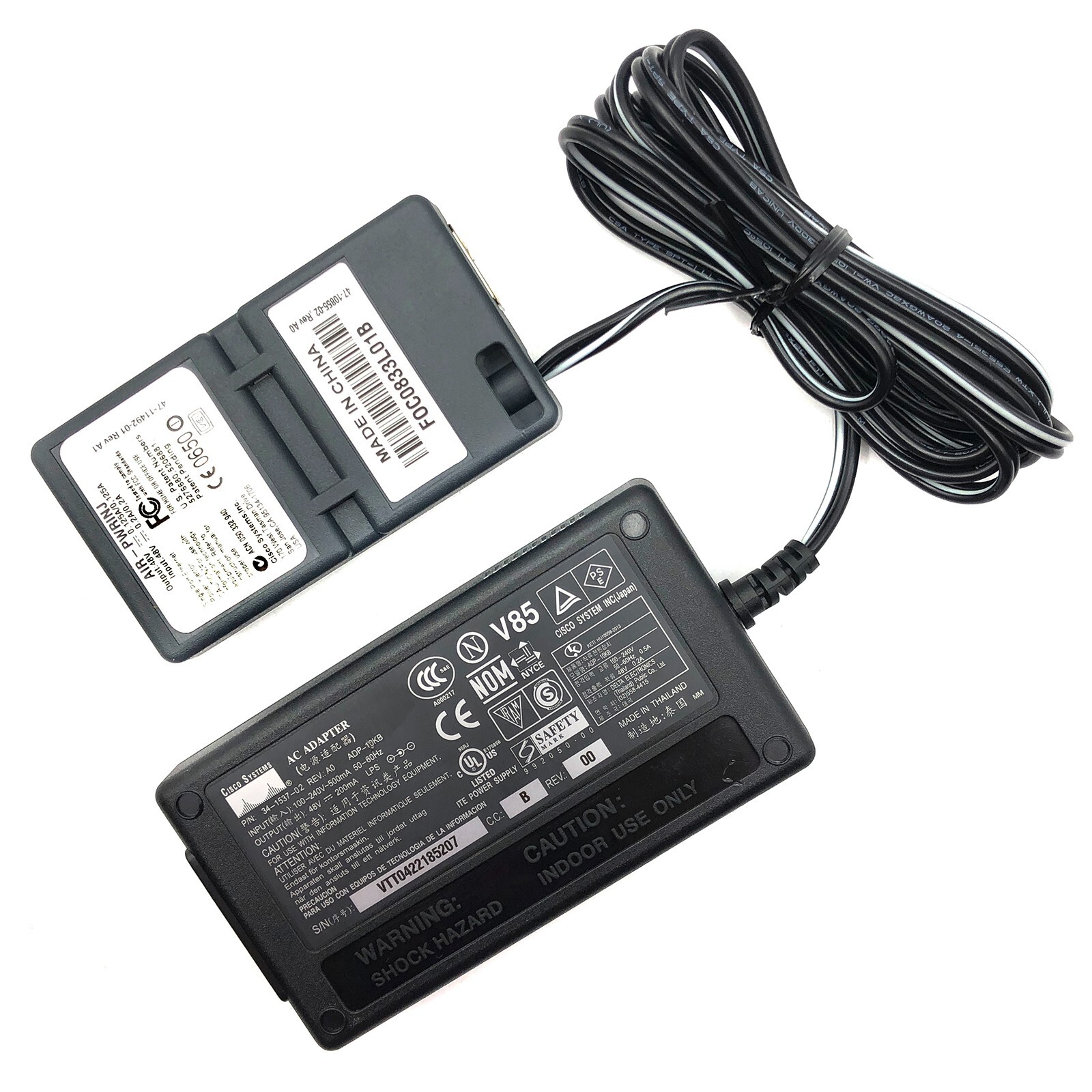 Genuine Cisco PoE Power Kit for IP Phone/Access Point-48V
