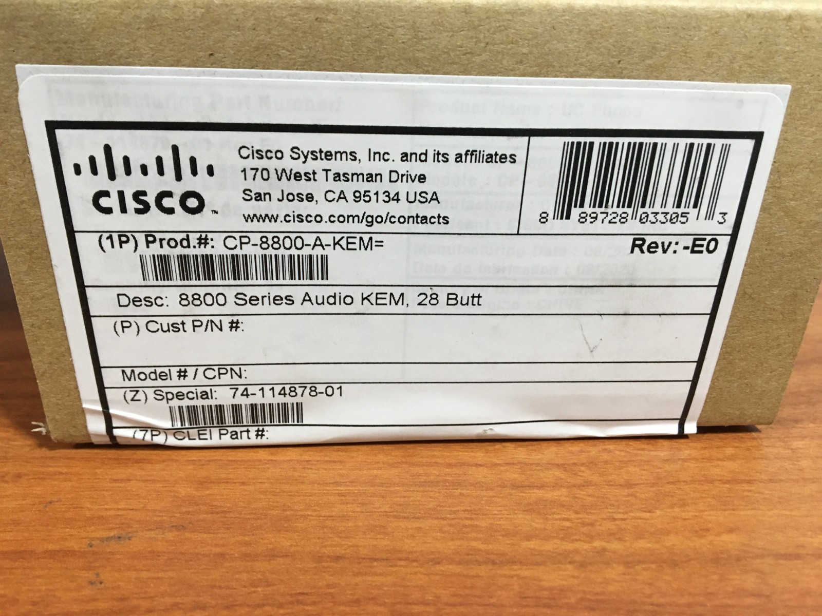 Cisco CP-8800-A-KEM IP Phone 8851/61 Key Expansion Module .