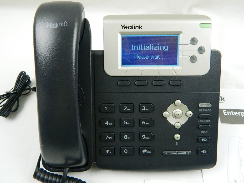 Yealink SIP-T22P LCD Display IP VoiP Professional 3-Line Phone With AC Adapter d