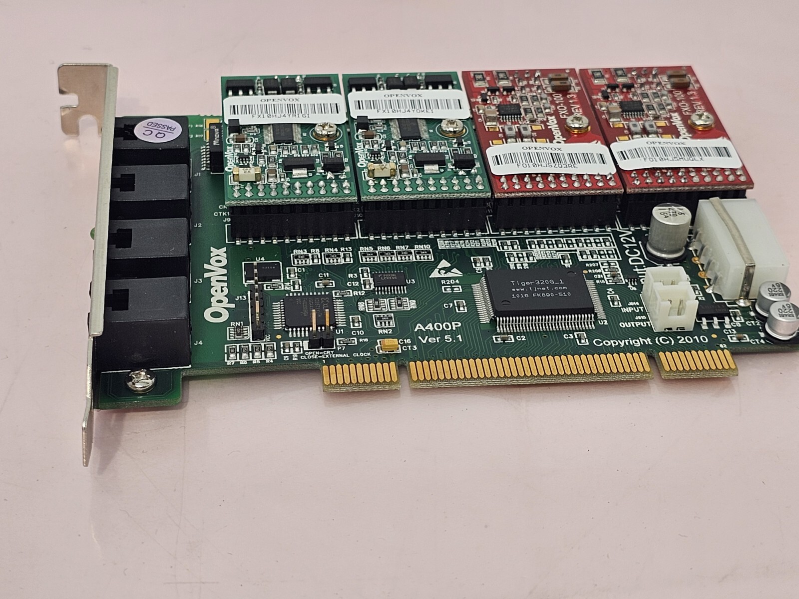 New Open Box OpenVox A400P 4 Port Analog PCI card + 2 FXS + 2 FXO