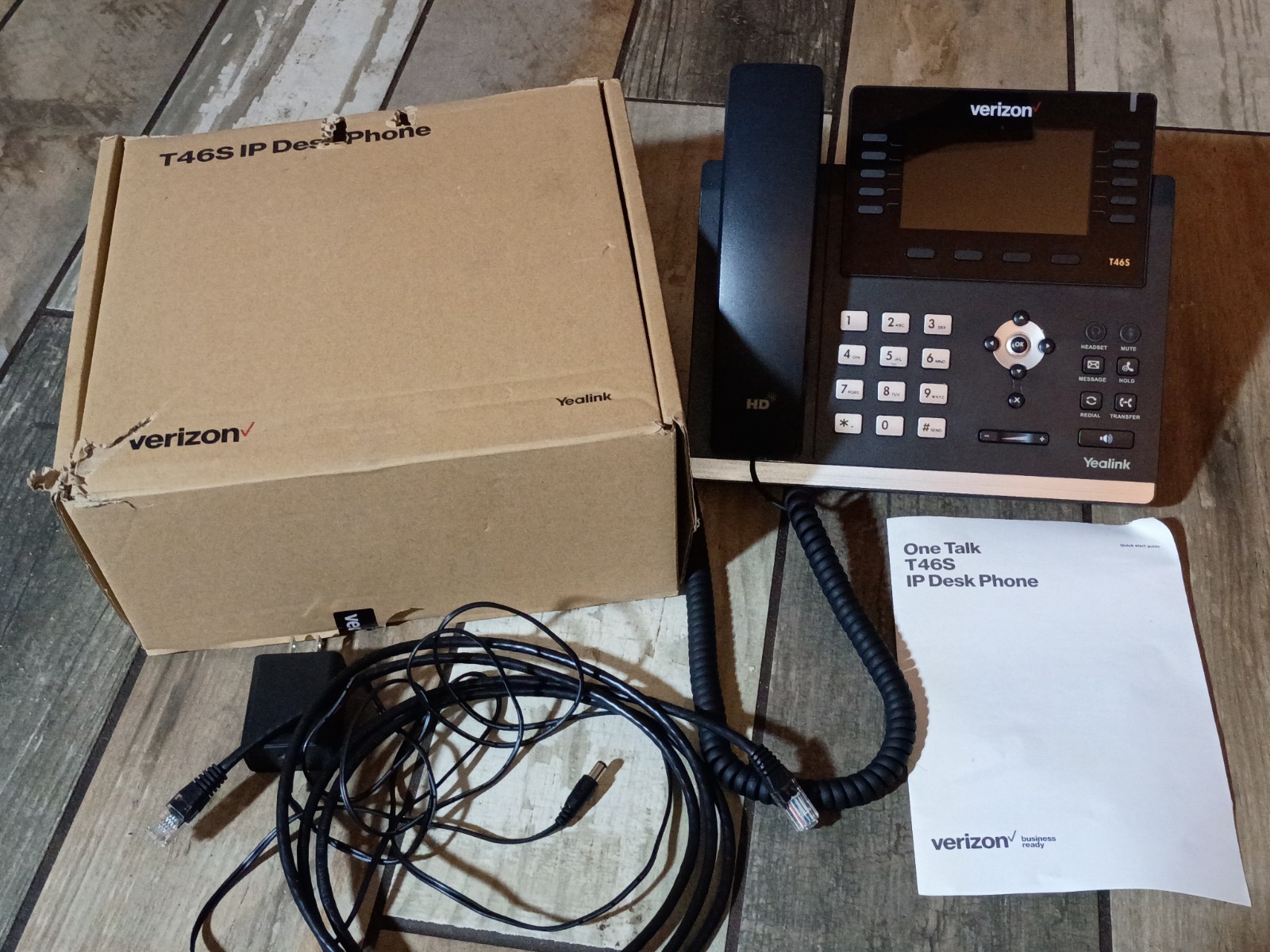 Yealink SIP-T46S Gigabit IP VoIP Business Phone WITH power cord! FREE SHIPPING!