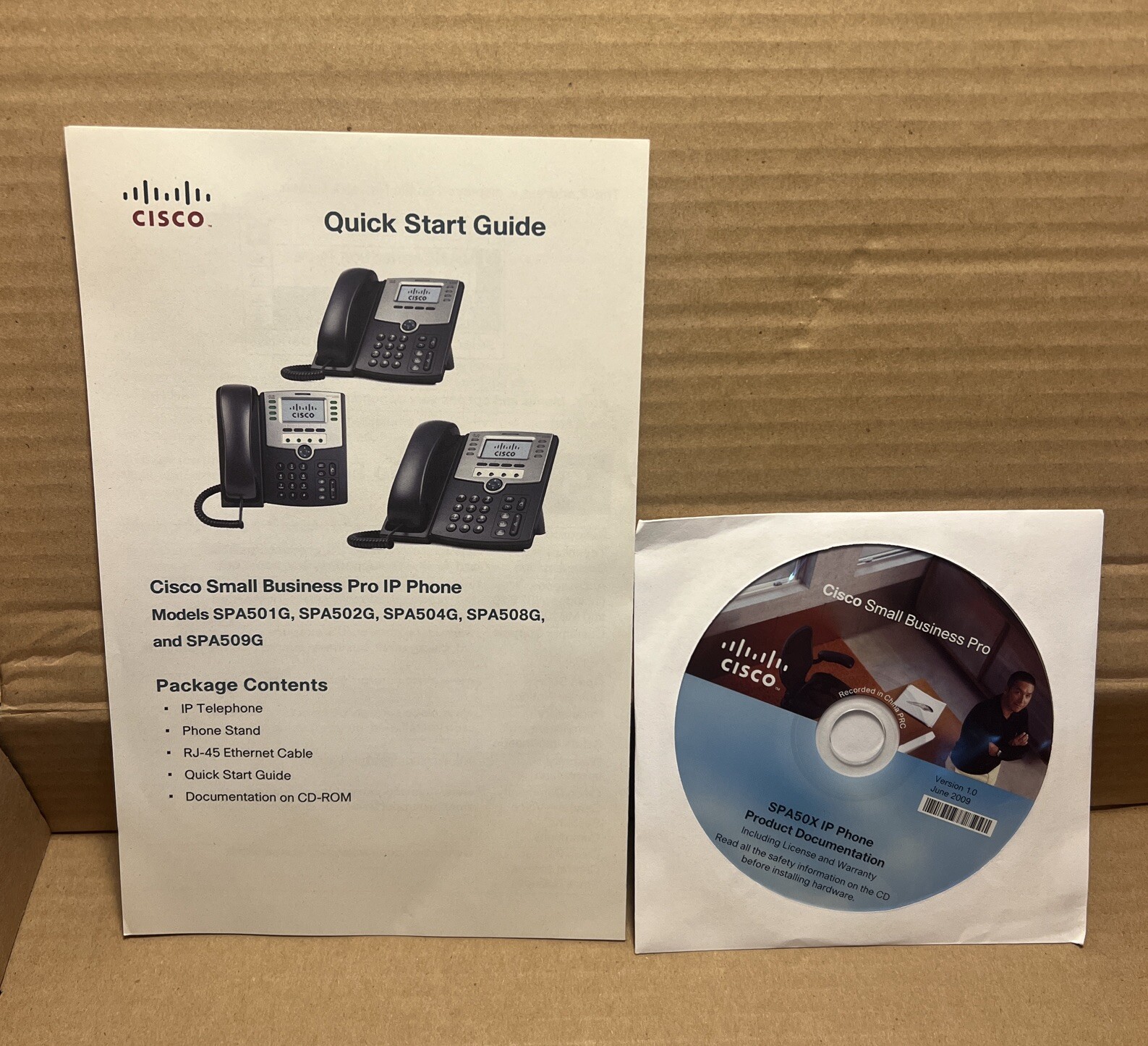 Cisco SPA504G 4-Line IP Phone Complete In Original Box. Cleaned Tested