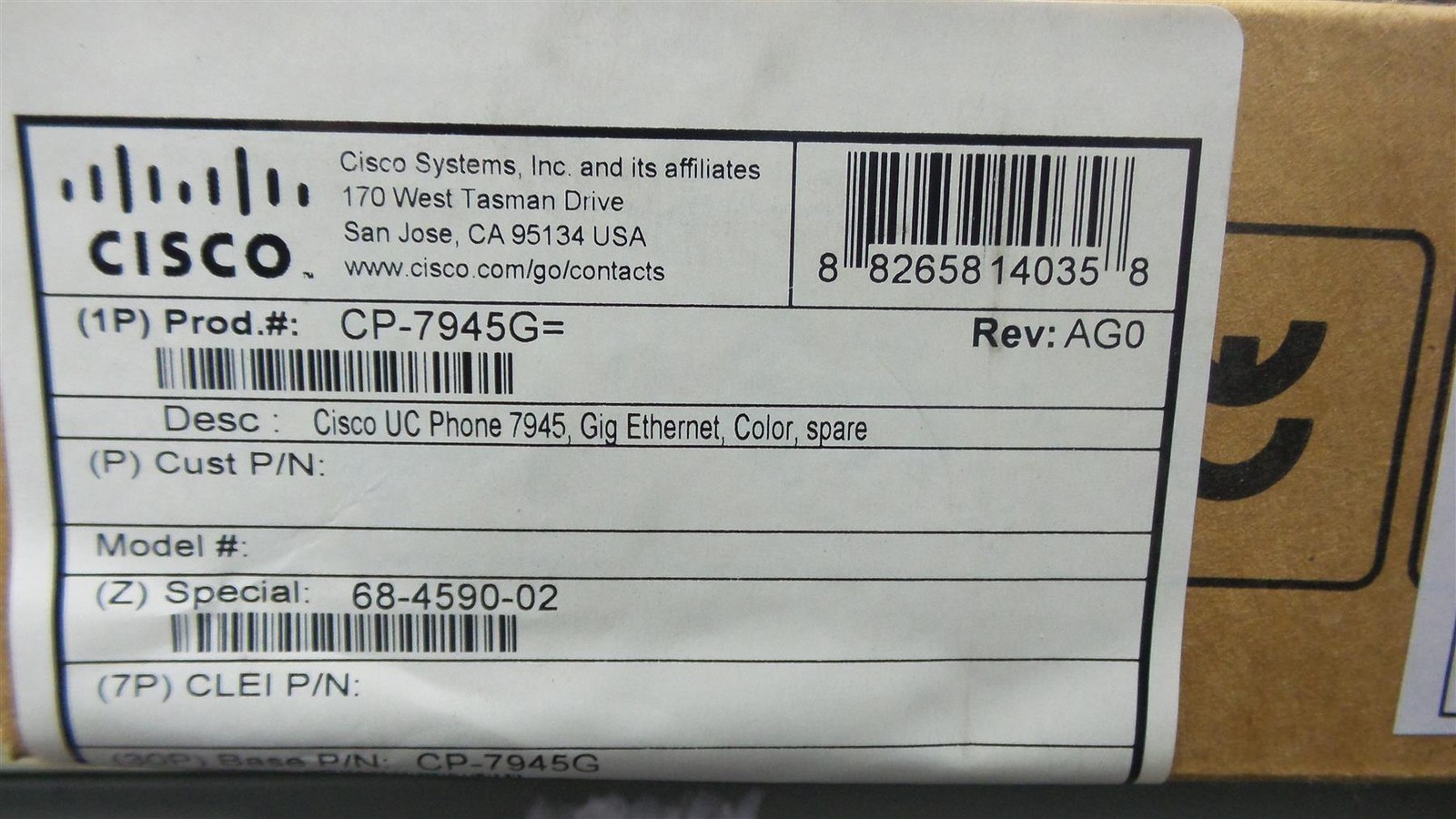 Lot of 8 Cisco IP Phone CP-7945G VoIP IP Telephone Desk Phone