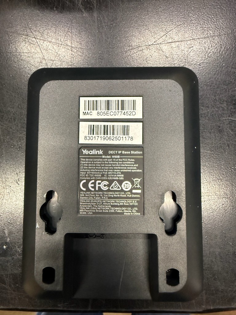 Yealink W60B DECT IP Base Station No Handset Or Power Cord
