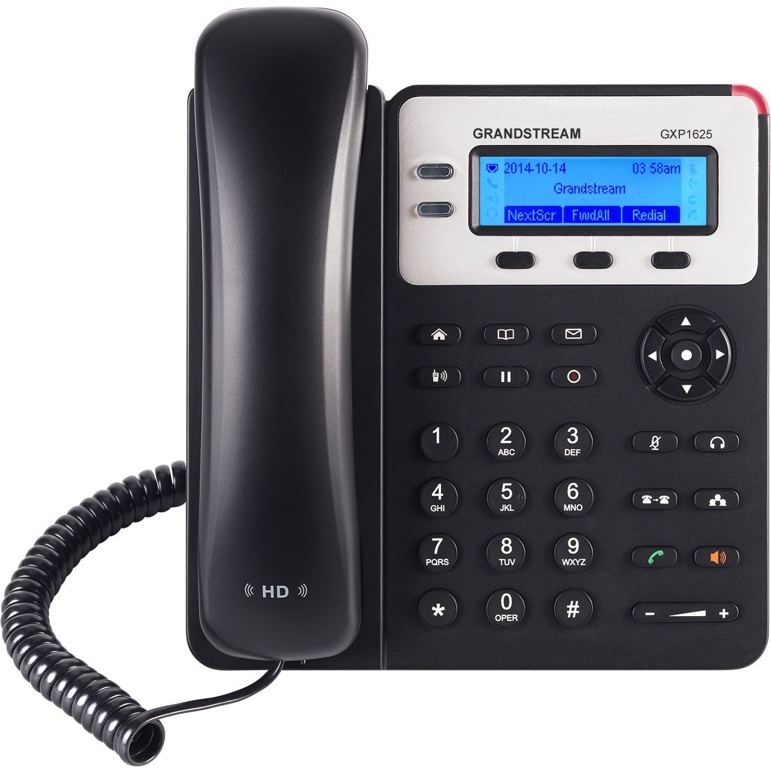 Grandstream GXP1625 IP Phone – Corded – Wall Mountable – Black